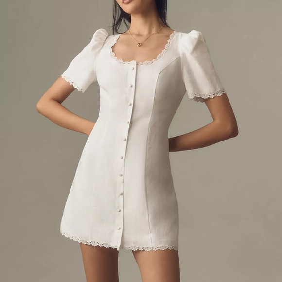 Reformation Annabella lace trim dressNWT - Picture 3 of 4